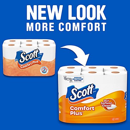 Scott ComfortPlus Toilet Paper Mega Rolls 1 Ply Toilet Tissue - 12 Roll - Image 2