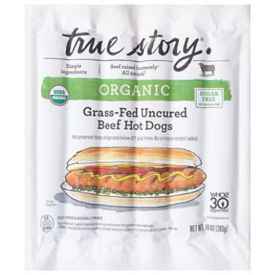 True Story Grass Fed Uncured Beef Hot Dogs - 10 OZ - Image 3