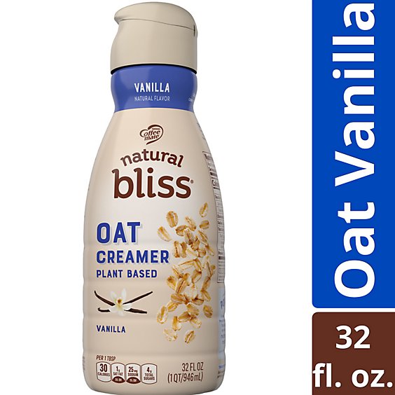 Coffee mate Natural Bliss Vanilla Oat Milk Natural Liquid Coffee Creamer - 32 Fl Oz