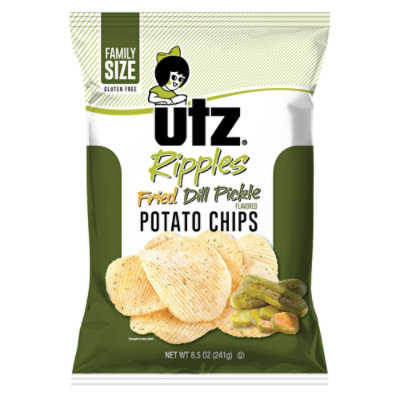 Utz Fried Dill Pickle Ripple Potato Chip 8.5 OZ Pavilions