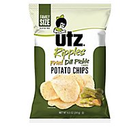 Utz Fried Dill Pickle Ripple Potato Chip - 8.5 OZ