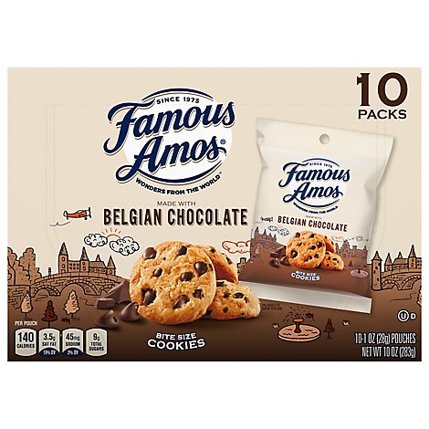 Famous Amos Belgian Chocolate Chip Caddy - 10 OZ