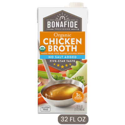 Bonafide Chicken Broth No Salt Organic - 32 FZ - Image 2