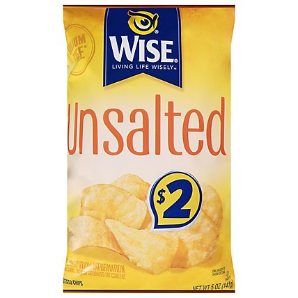 Wise Unsalted Potato Chip - 5 OZ - Image 1