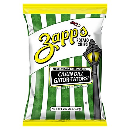 Zapps Cajun Dill Gatortators Kettle Chip - 2.5 OZ - Image 3