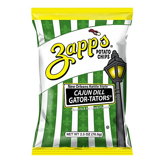 Zapps Cajun Dill Gatortators Kettle Chip - 2.5 OZ