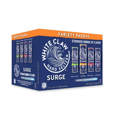 White Claw Hard Seltzer Surge Variety Pack In Cans - 12-12 FZ - Image 1