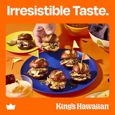 King's Hawaiian Original Sweet Pretzel Pre-Sliced Slider Buns - 11 Oz - Image 2