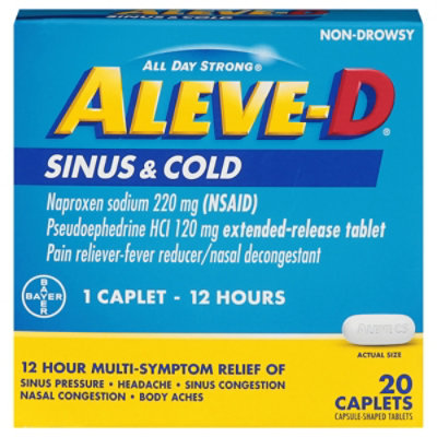 Aleve D Sinus & Cold Tablets - 20 CT - Image 3