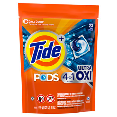 Tide PODS Ultra Oxi Liquid Laundry Detergent Pacs - 23 Count - Image 2