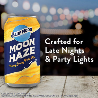 Blue Moon Moon Haze Craft Beer 5.7% ABV Cans - 6-12 Fl. Oz. - Image 4