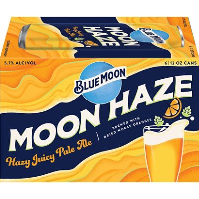 Blue Moon Moon Haze Craft Beer 5.7% ABV Cans - 6-12 Fl. Oz. - Image 5