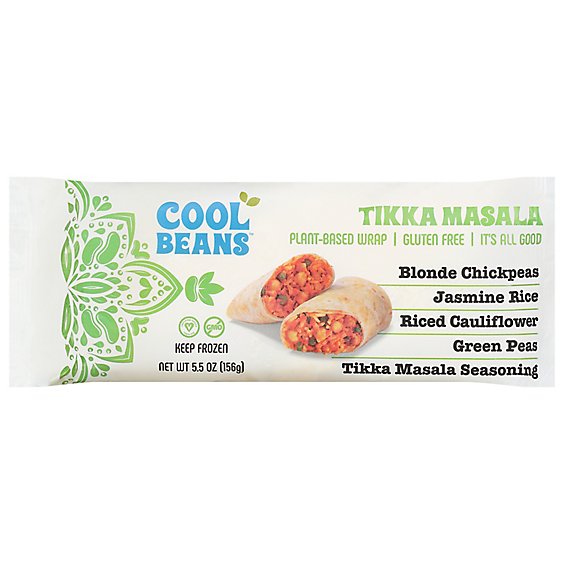 Cool Beans Tikka Masala Wrap Plant Based - 5.5 OZ