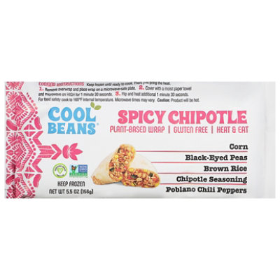 Cool Beans Spicy Chipotle Wrap Plnt Bsd - 5.5 OZ