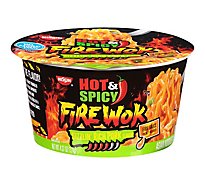 Nissin Hot & Spicy Fire Wok Sizzlin Rich Pork Cup - 4.374 OZ