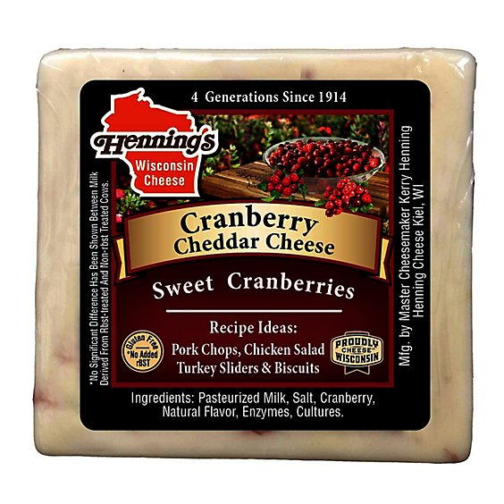 Hennings Cheddar Cranberry Cheese - 5.6 OZ
