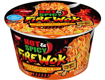 Nissin Hot & Spicy Fire Wok Molten Chili Chicken Cup - 4.374 OZ - Image 4