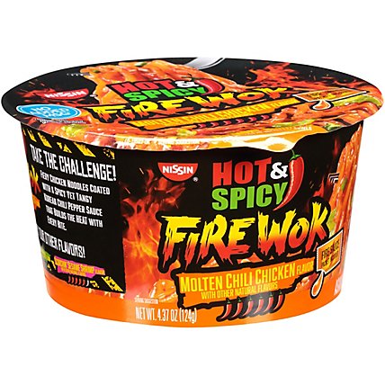 Nissin Hot & Spicy Fire Wok Molten Chili Chicken Cup - 4.374 OZ - Image 2
