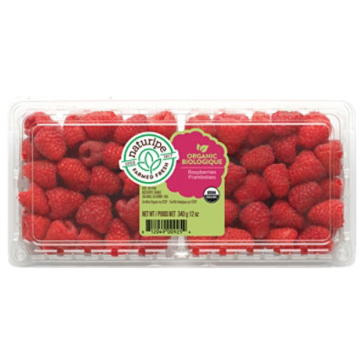 Organic Raspberries Prepacked - 12 OZ