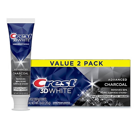 Crest 3d Whte Charcoal Whtnng Toothpaste - 2-3.8 OZ