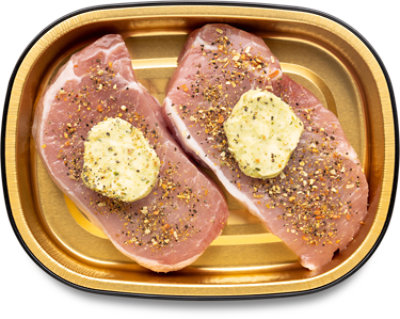 ReadyMeal Pork Chop W/pesto Butter - 0.75 Lb - Image 1