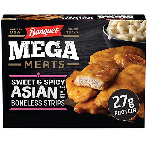 Banquet Mega Meats Sweet And Spicy Asian Style Boneless Chkn Strips - 13.3 OZ