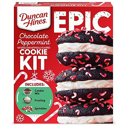 Duncan Hines Epic Baking Kit Chocolate Peppermint Cookie Kit - 21.72 Oz - Image 2