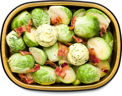 ReadyMeals Brussels Sprout Halves w/Bacon & Garlic Herb Butter - Each - Image 1