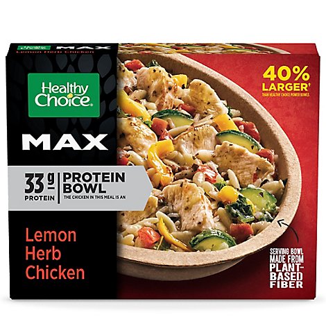 Healthy Choice Max Bowl Lemon Herb Chicken Frozen Meal - 13.75 Oz