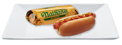 Nathan's Classic Hot Dog Hot - Each (available after 11am) - Image 1