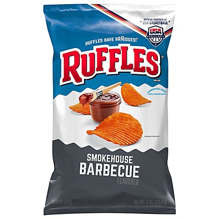 Ruffles Smokehouse BBQ Potato Chips - 8 Oz - Image 1