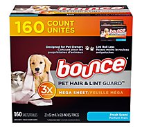 Bounce Sheets Pet & Lint Fresh Scent - 160 CT