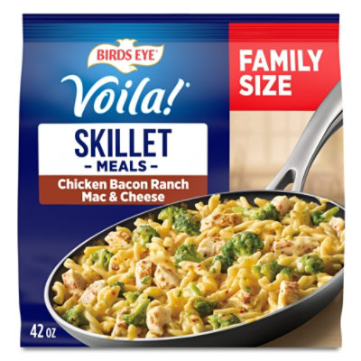 Birds Eye Voila! Family Size Chicken Bacon Ranch Mac and Cheese Skillet Frozen Meal - 42 Oz - Image 1