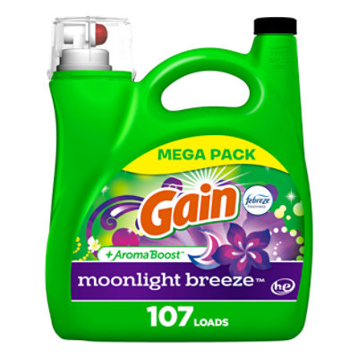 Gain Lndry Detrgent Liq 2x High Suds Moonlight Breeze With Febreze - 154 FZ - Image 1