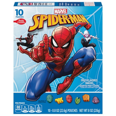 Betty Crocker Spiderman Fruit Snacks 10 Count - 8 OZ - Image 1