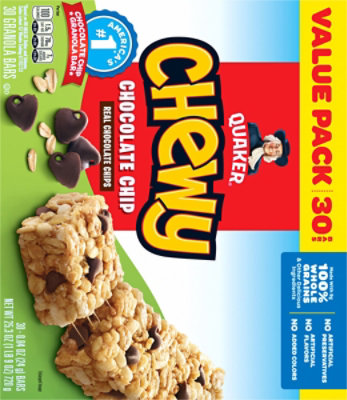 Quaker Chewy Granola Bars Choc Chip 30ct - 25.3 OZ - Image 6