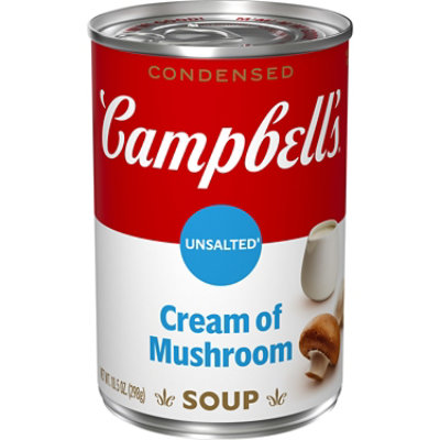 Campbell's Condensed Unsalted Cream of Mushroom Soup - 10.5 Oz