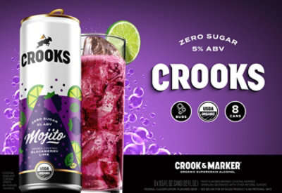 CROOKS Blackberry Lime Mojito In Cans - 8-11.5 Oz - Image 6