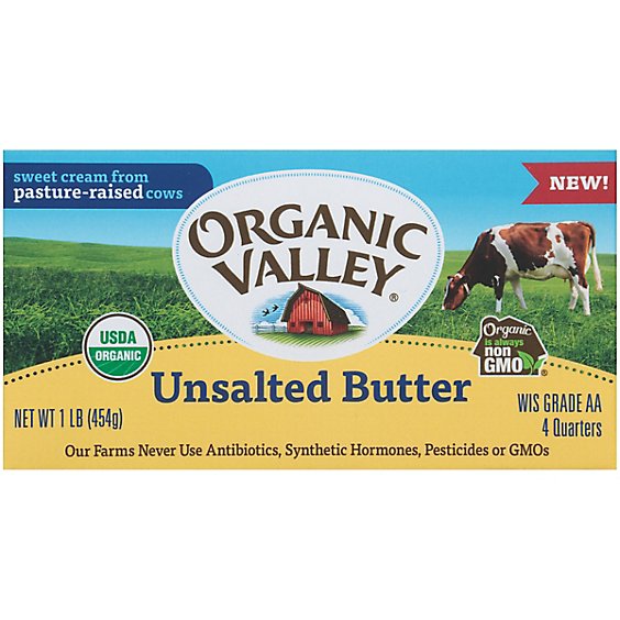 Organic Valley Unsalted Organic Butter - LB