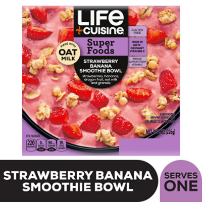 Life Cuisine Strawberry Banana Fruit Smoothie Bowl Frozen Smoothie Bowl - 8 Oz