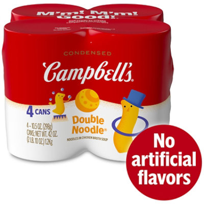 Campbell's Condensed Double Noodle Soup - 4 Ct - 10.5 Oz