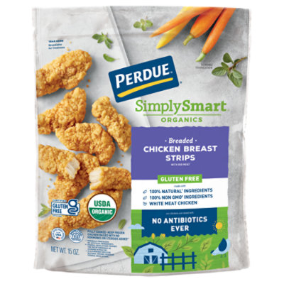 PERDUE Simply Smart Organic Breaded Chicken Breast Strips Gluten Free - 15 Oz - Image 1