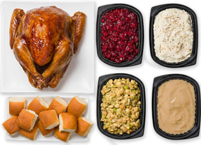 Homestyle Turkey Holiday Dinner with Sides & Rolls Ready to Heat - Each - Image 1