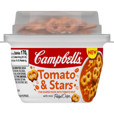 Campbells Tomato W Stars & Pretzel Crisps Soup - 7.35 OZ - Image 1