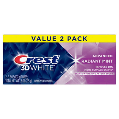 Crest 3d Whte Whtnng Tthpst Radiant Mint - 2-3.8 OZ - Image 2