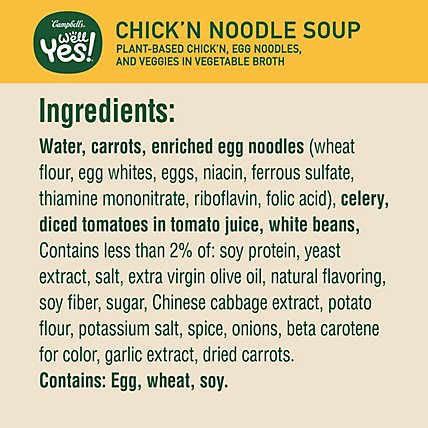 Campbells Well Yes Soup Plant Based Chicken Noodle - 16.1 OZ - Image 6