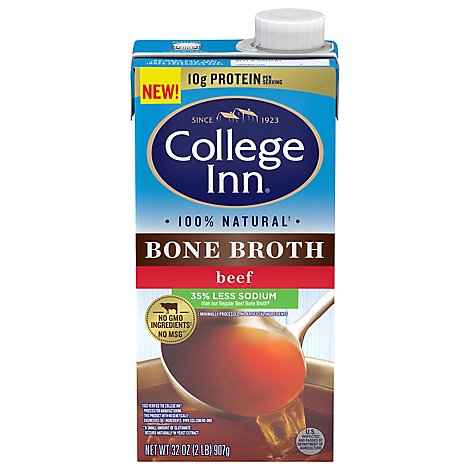 College Inn Beef Reduced Sodium Bone Broth - 32 OZ