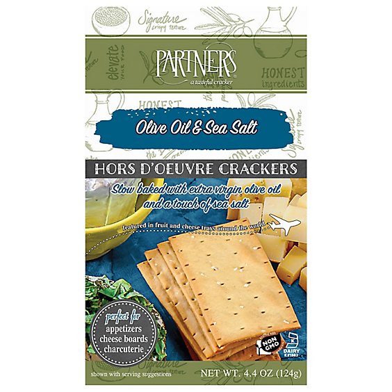 Partners Olive Oil & Sea Salt Crackers - 4.4 Oz