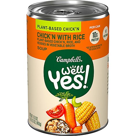 Campbell's Well Yes Soup Chicken Rice - 16.3 OZ