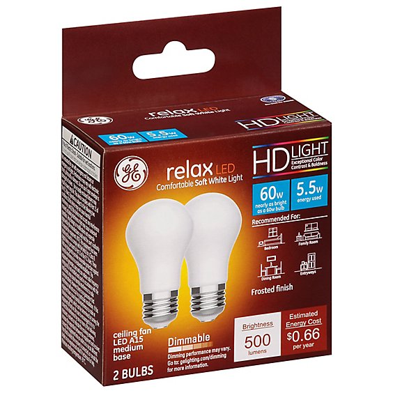 Ge 60w Led Relax A15 - 2 CT